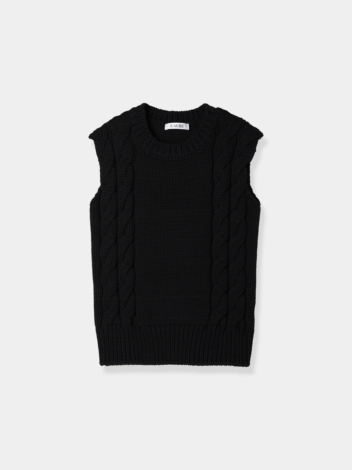 Side cable knit Vest