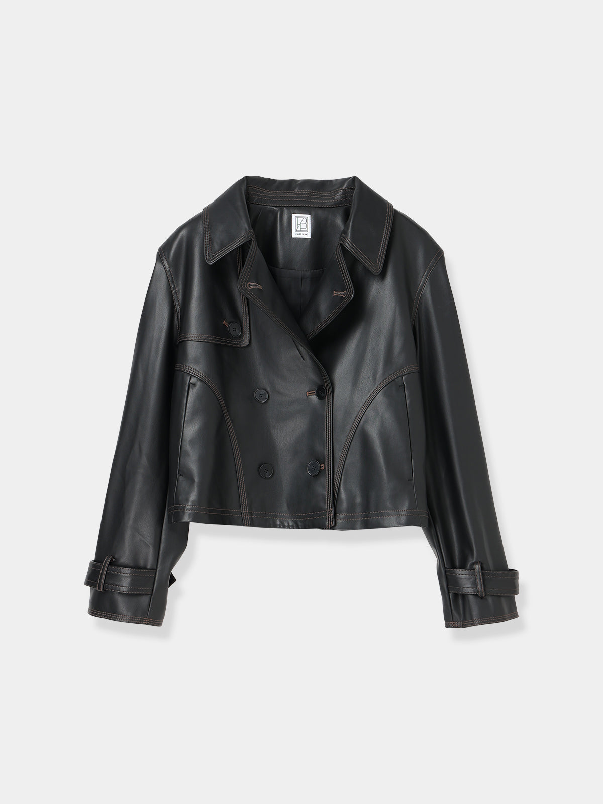 Double Breasted Leather Jacket