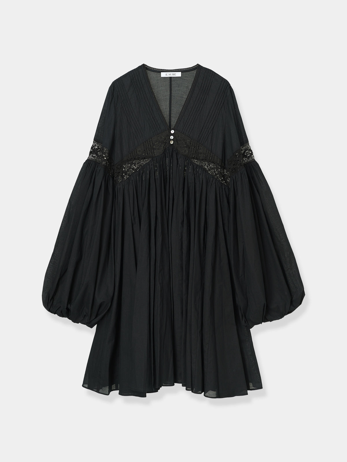 Yoke Lace Volume Dress