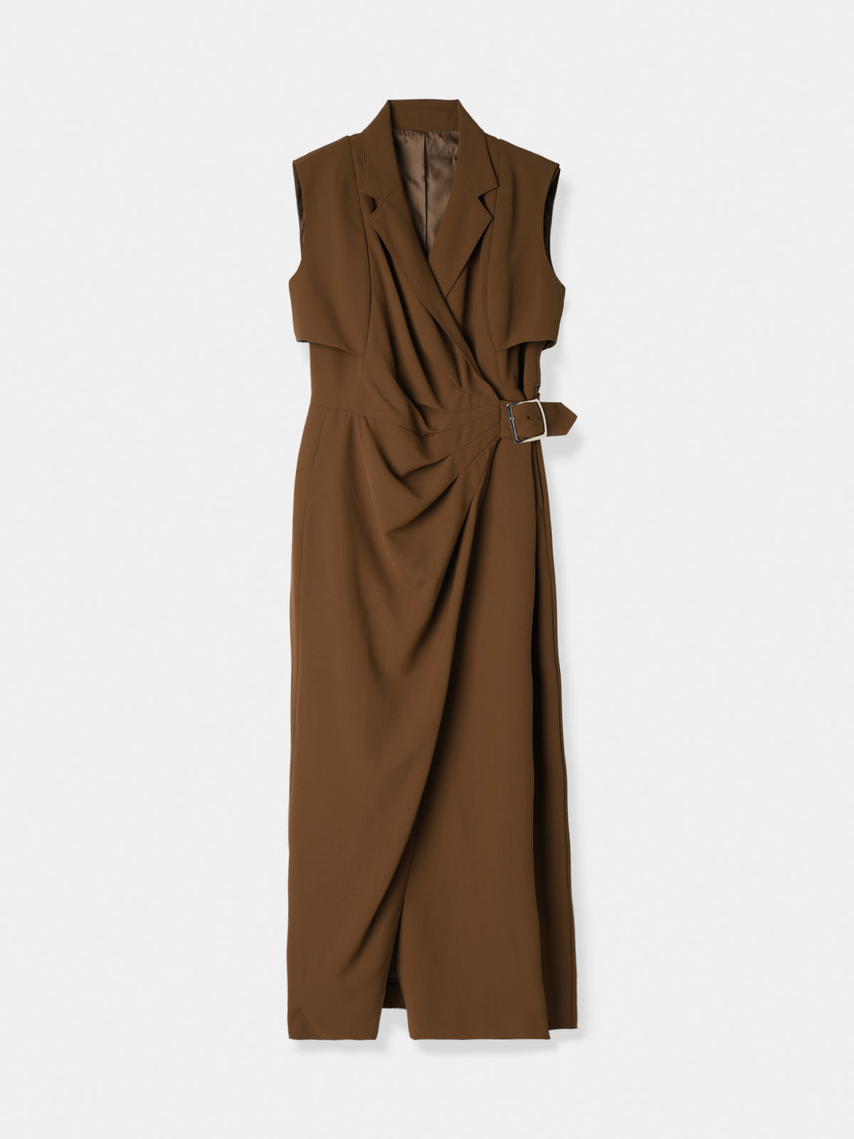 Side-buckle Drape Dress