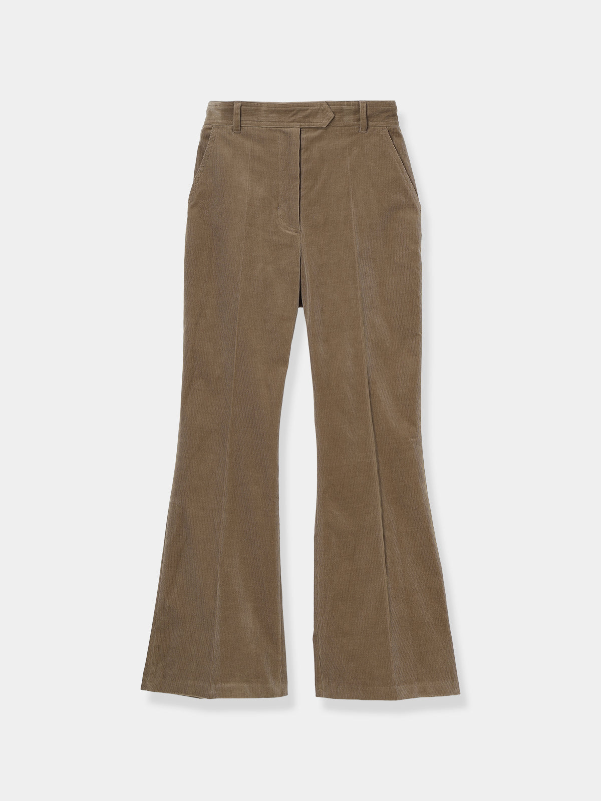 Back Vents Corduroy Flare Pants