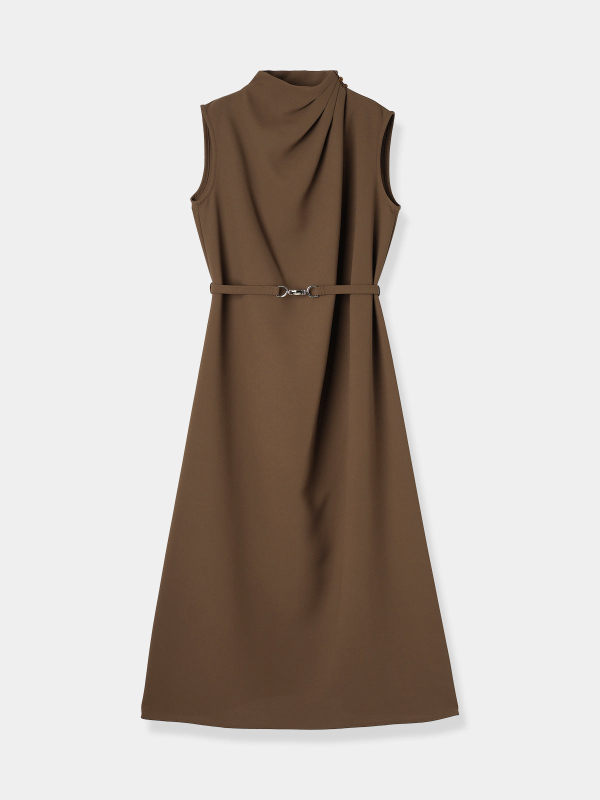 Belted Drape Dress