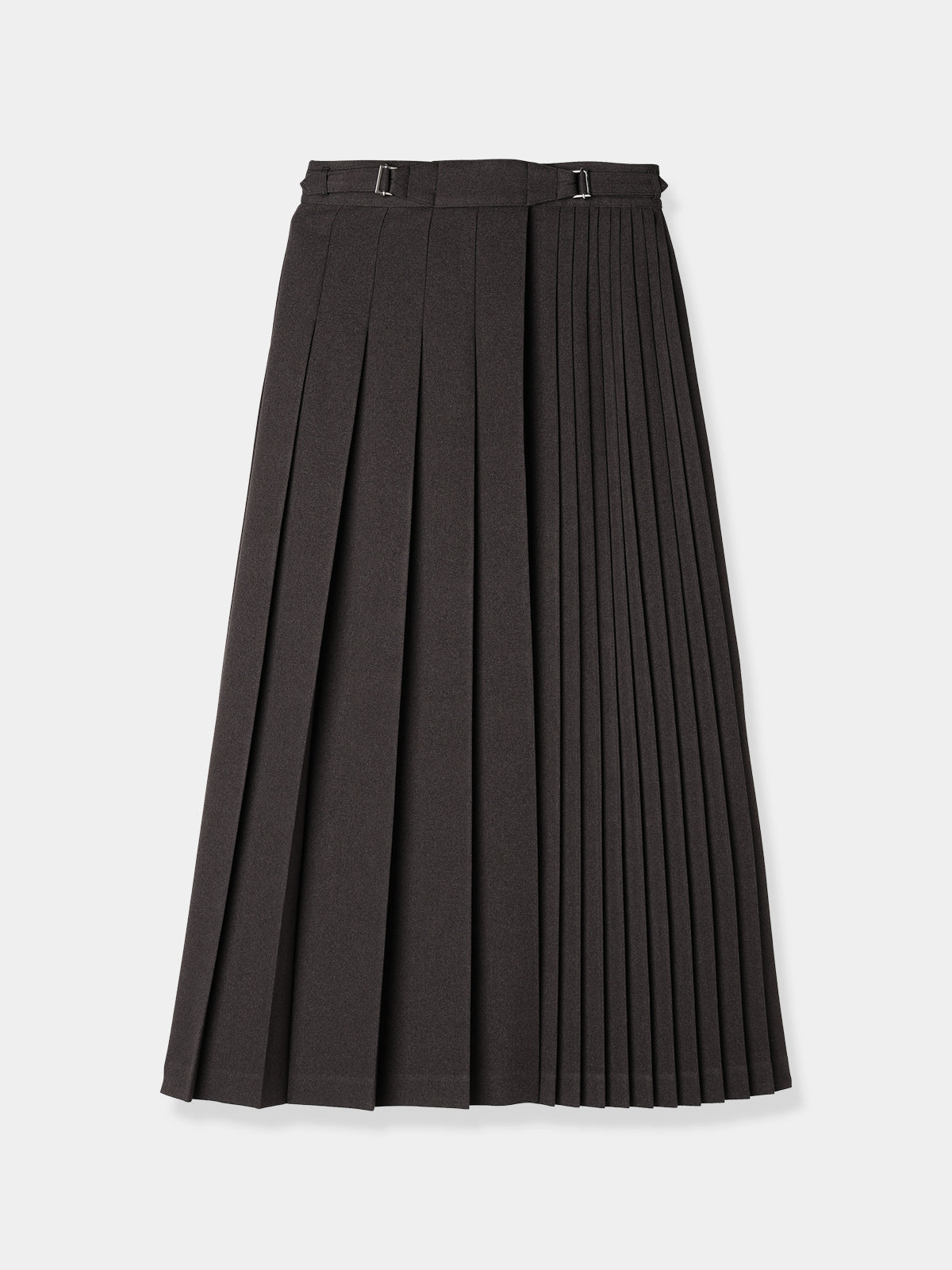 Asymmetry pleats skirt