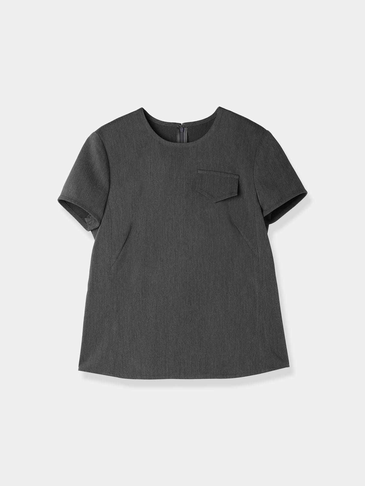 Crew neck compact Blouse