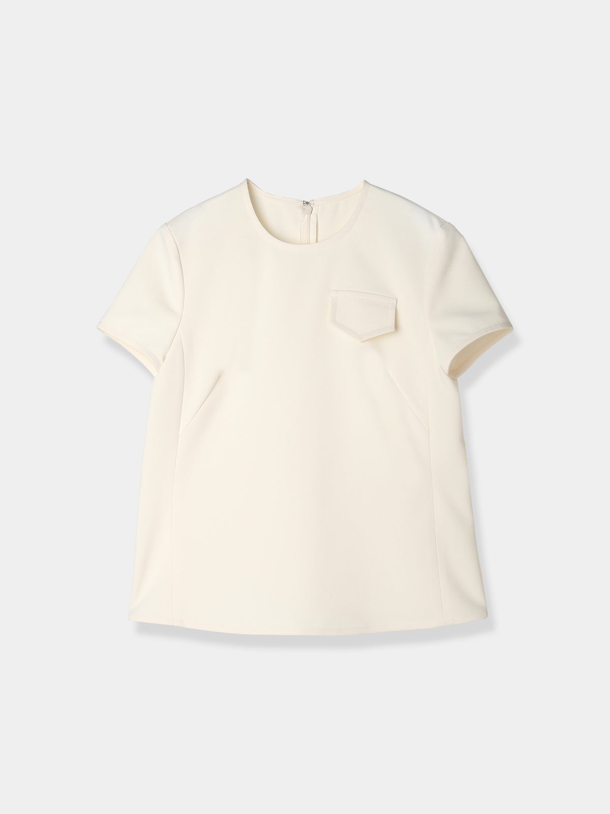 Crew neck compact Blouse