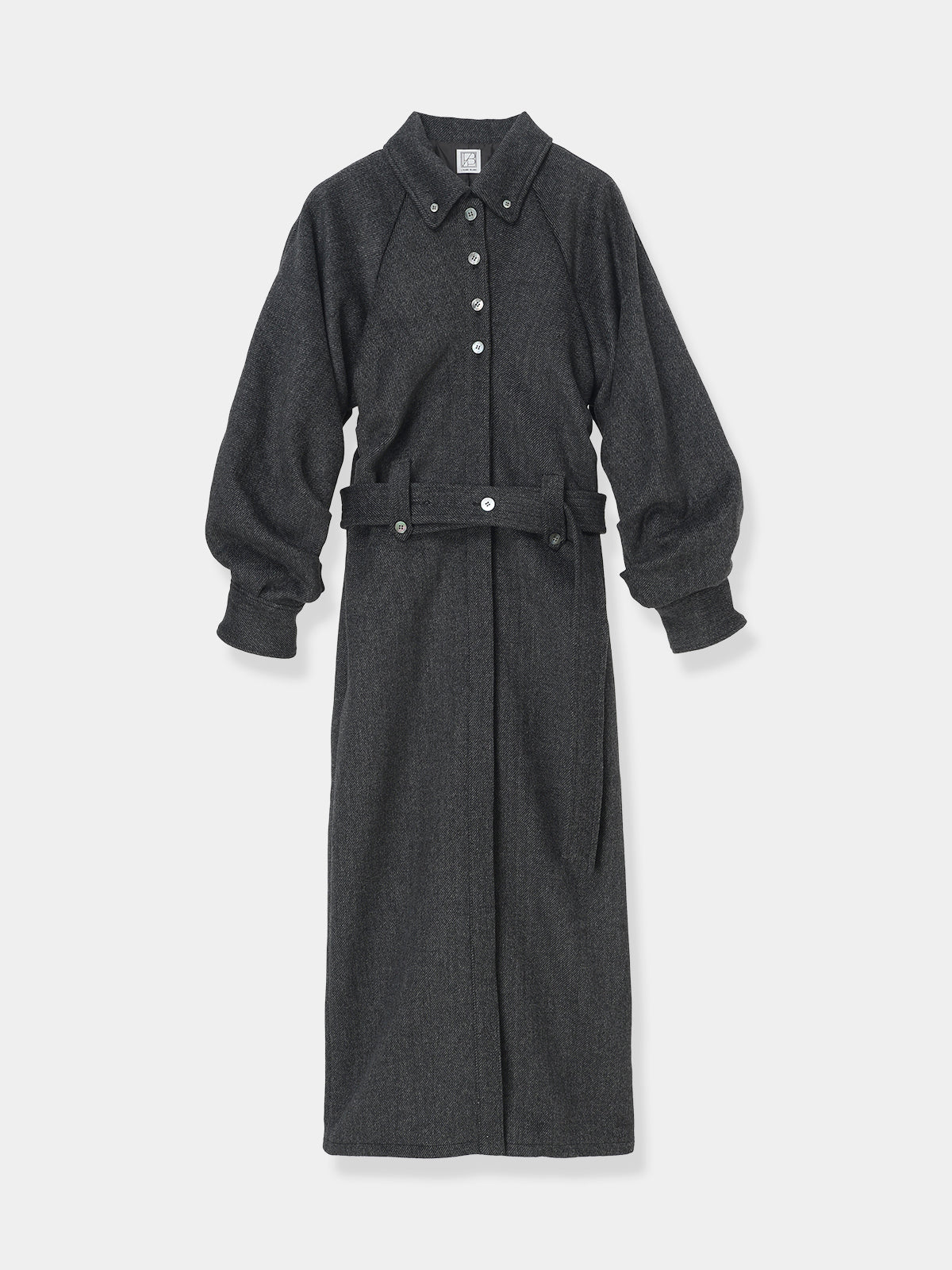 Belted Wool Shirt Dress