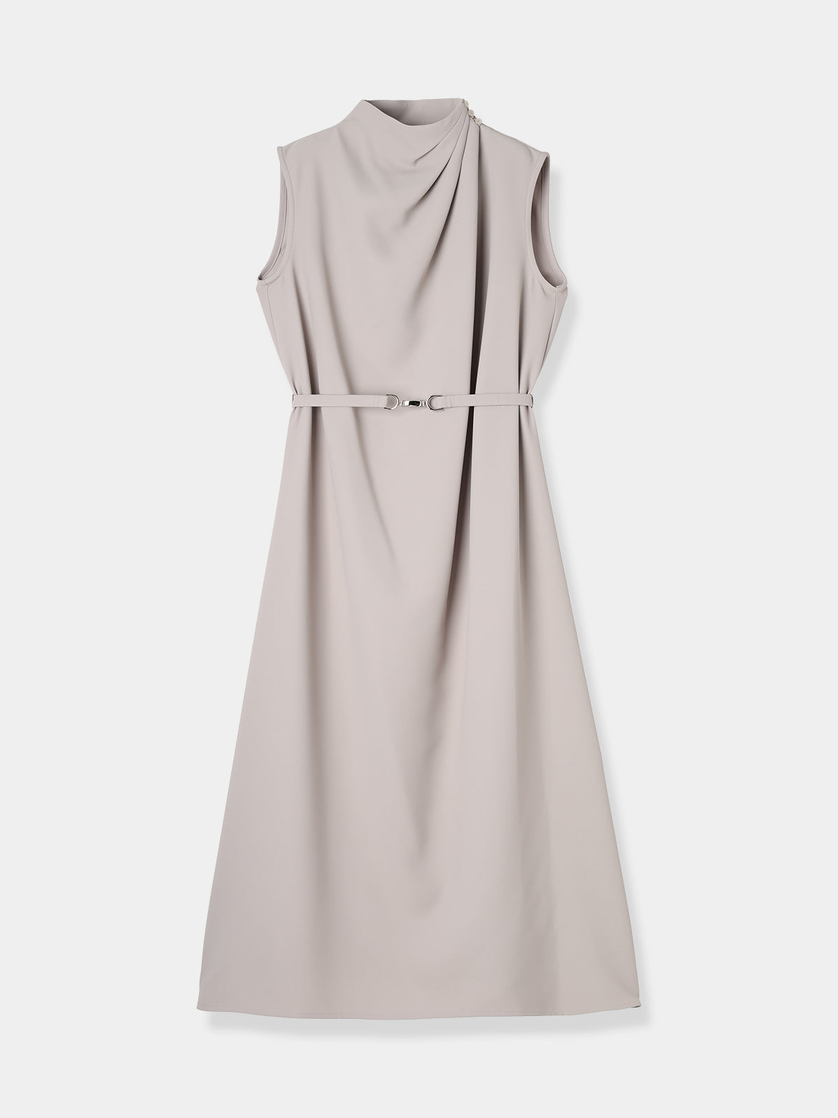 Belted Drape Dress