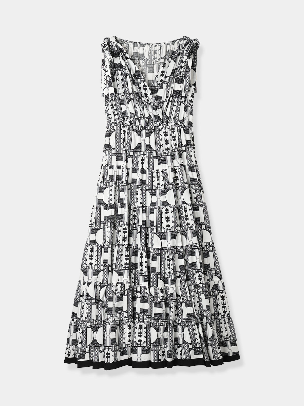 Geometric tiered Dress