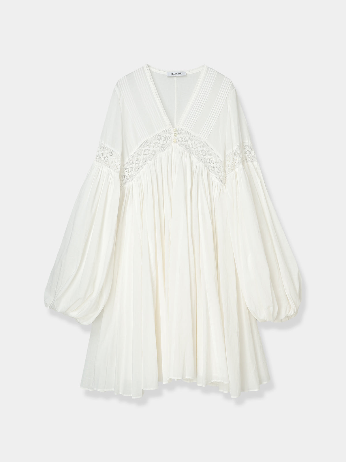 Yoke Lace Volume Dress