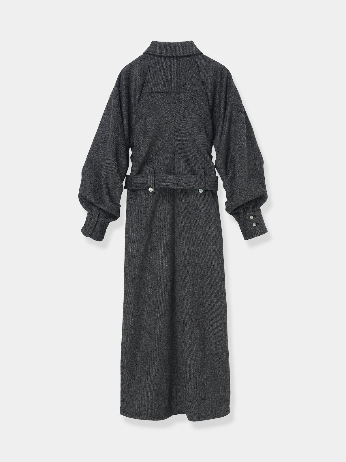 Belted Wool Shirt Dress