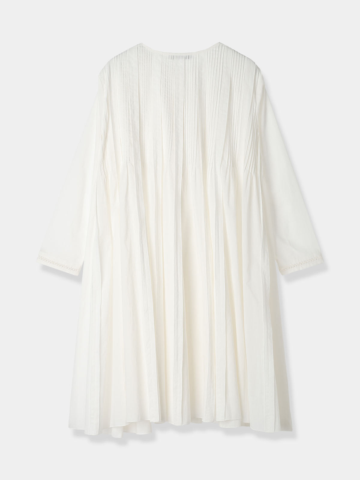 Pin-tuck Lace Mini Dress