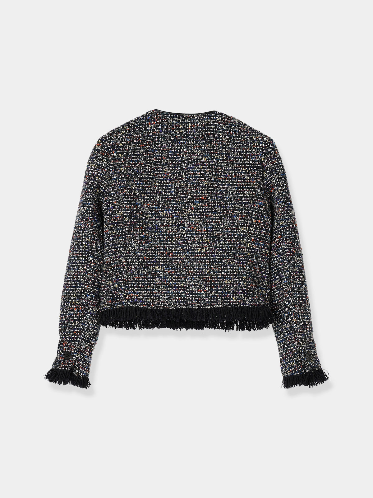 Mix tweed No collar jacket