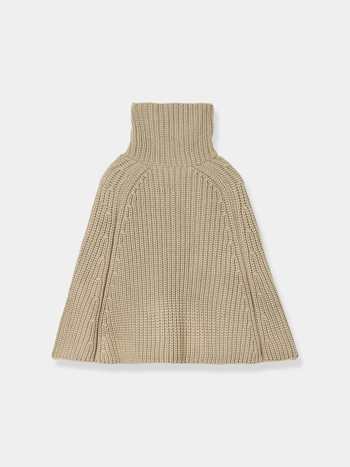 Double Breasted Knit Cape Coat