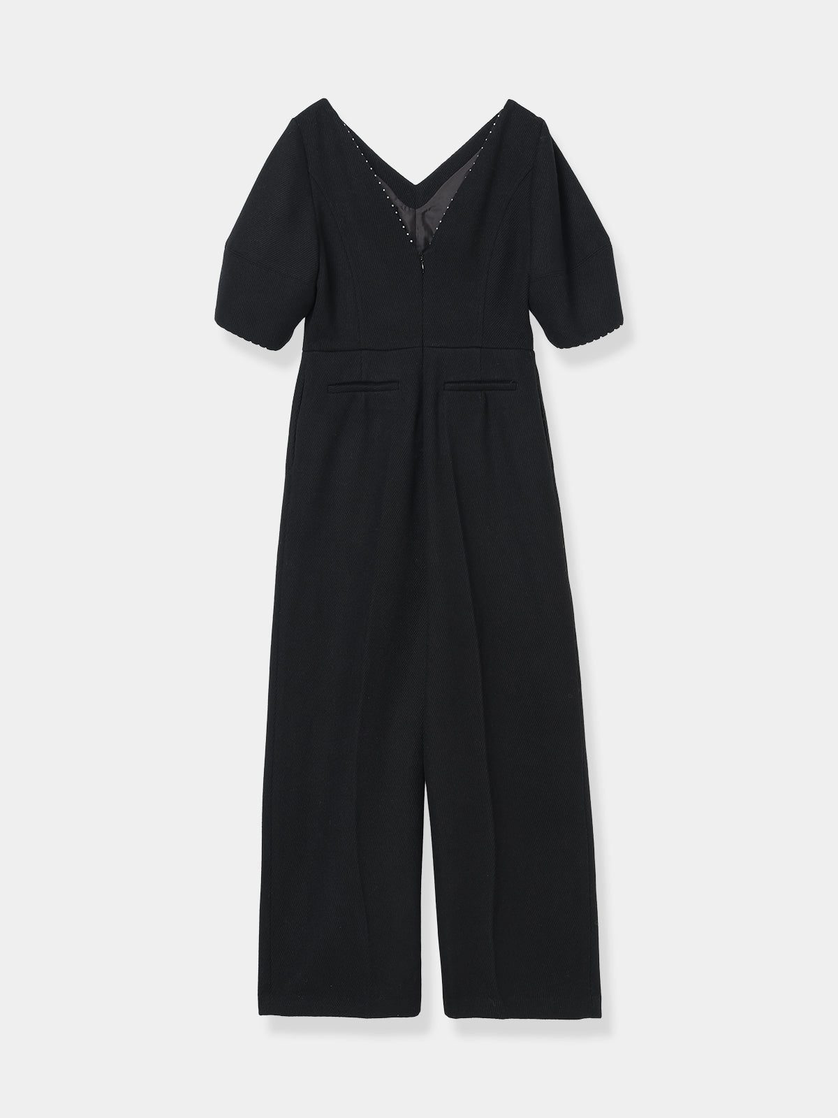 Pearl Trim Wool Combinaison