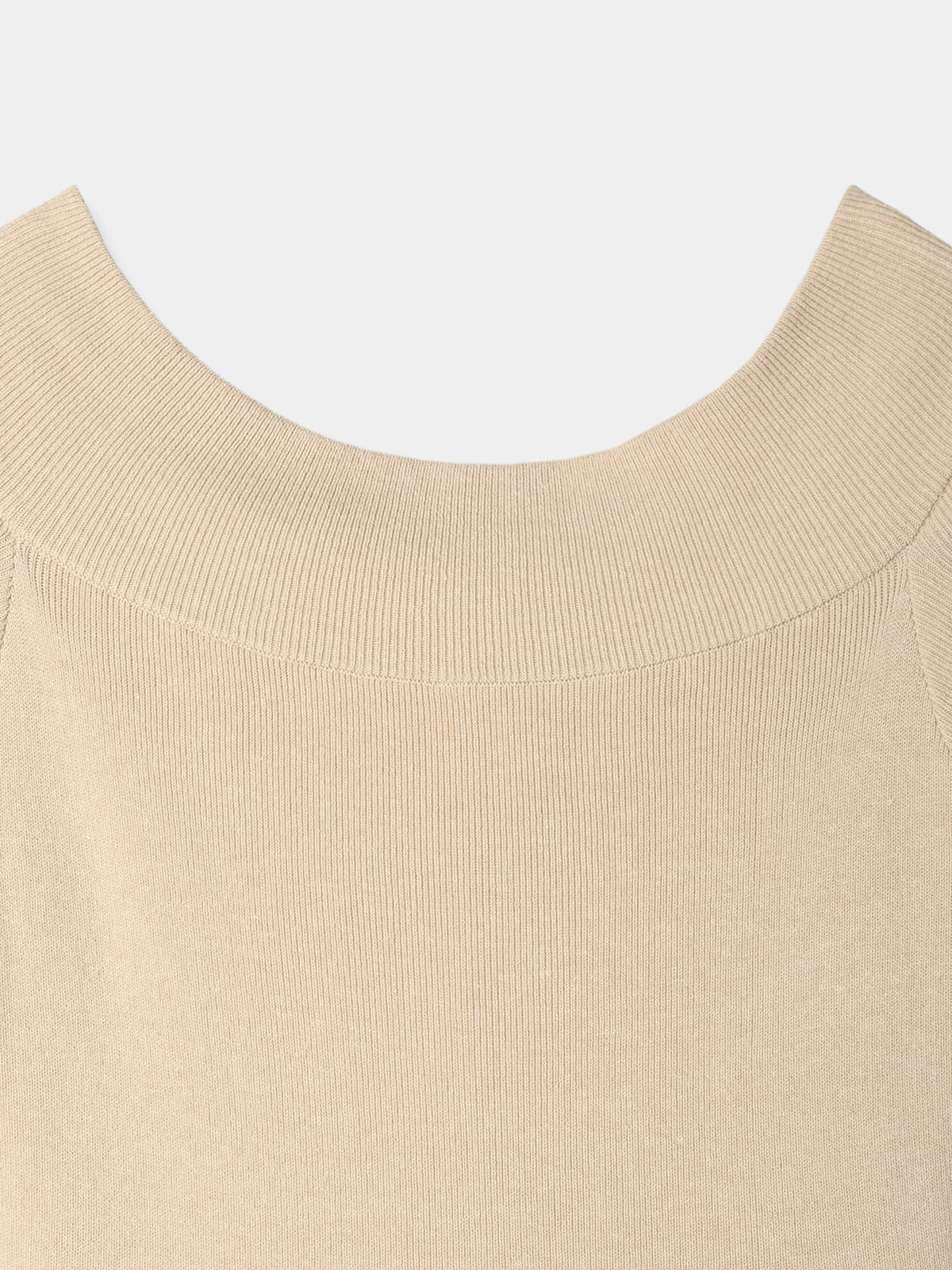Off shoulder Pleats knit dress