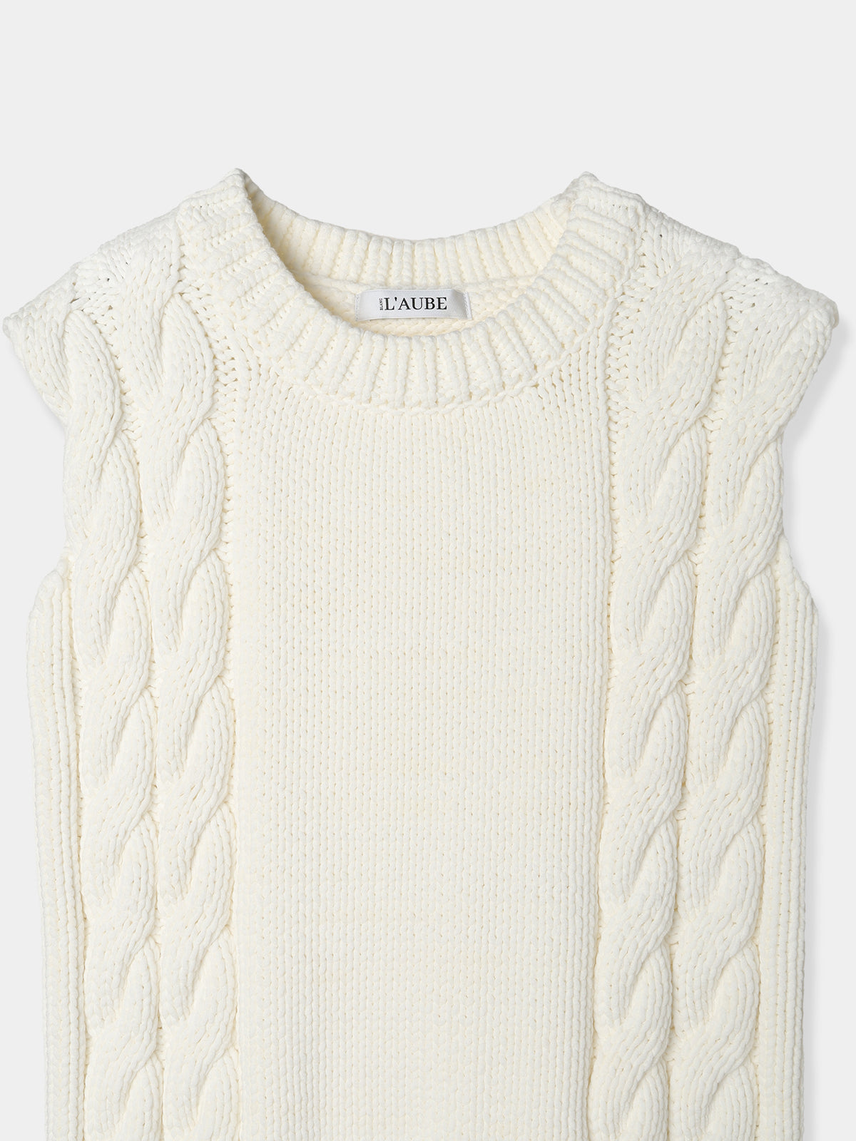 Side cable knit Vest