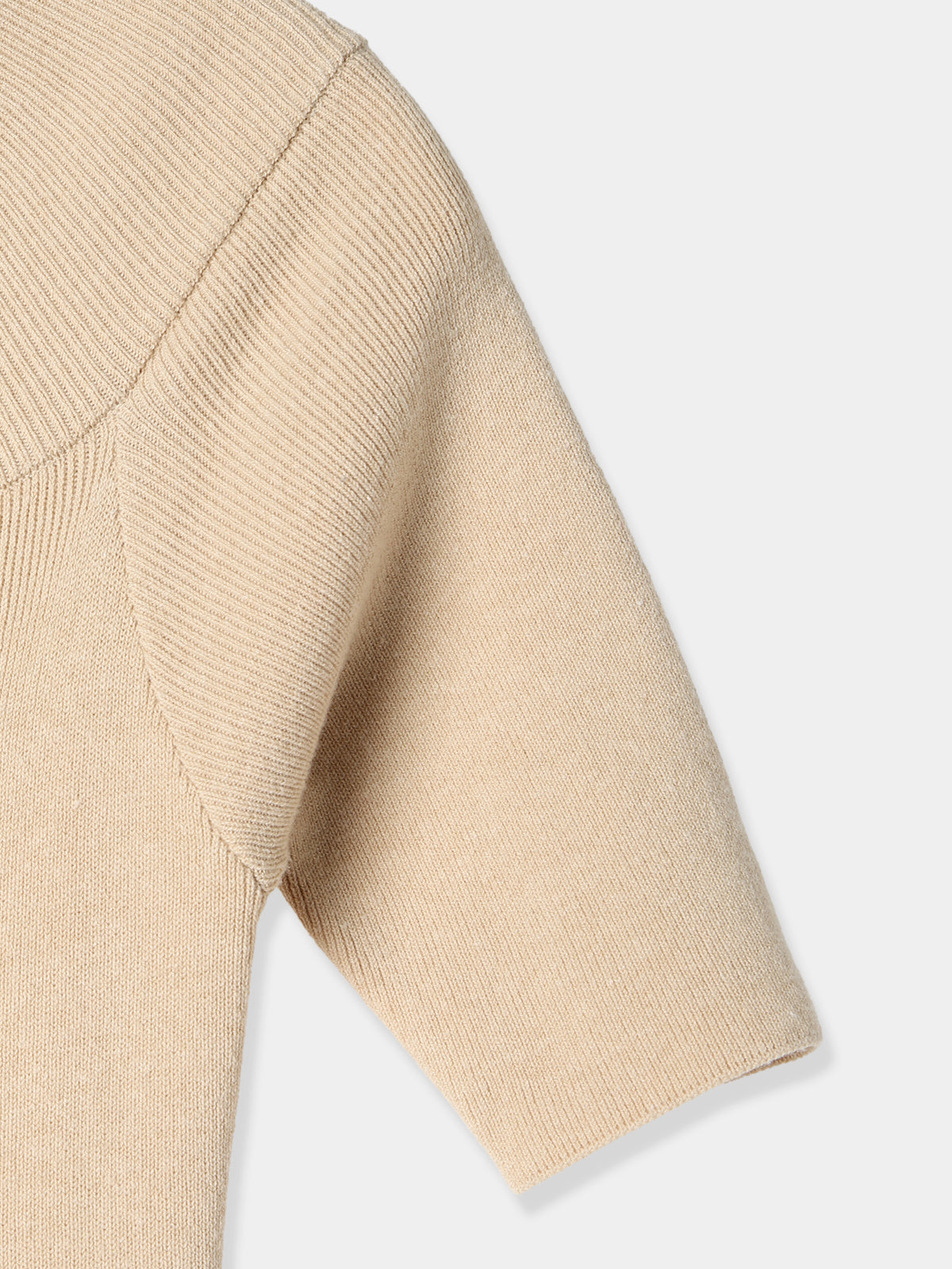 Off shoulder Pleats knit dress