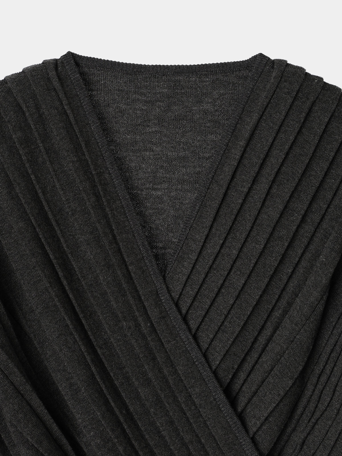 Pleats Cache-coeur Knit Tops