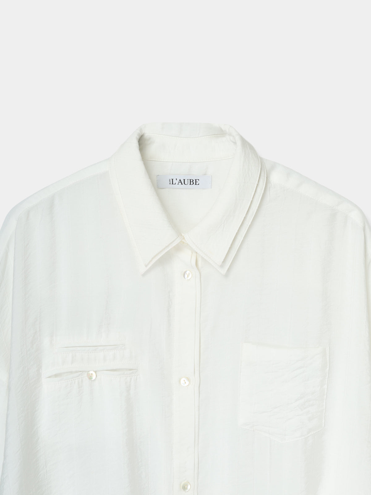 【POPUP】Layered Collar Wrap Shirt