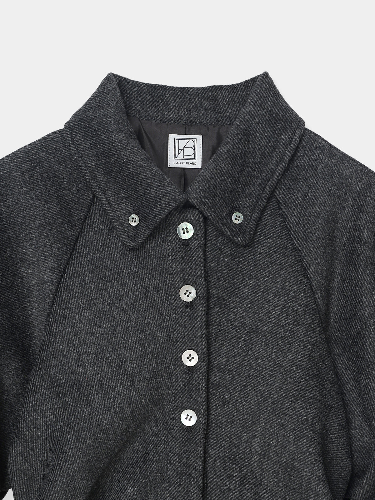 Belted Wool Shirt Dress