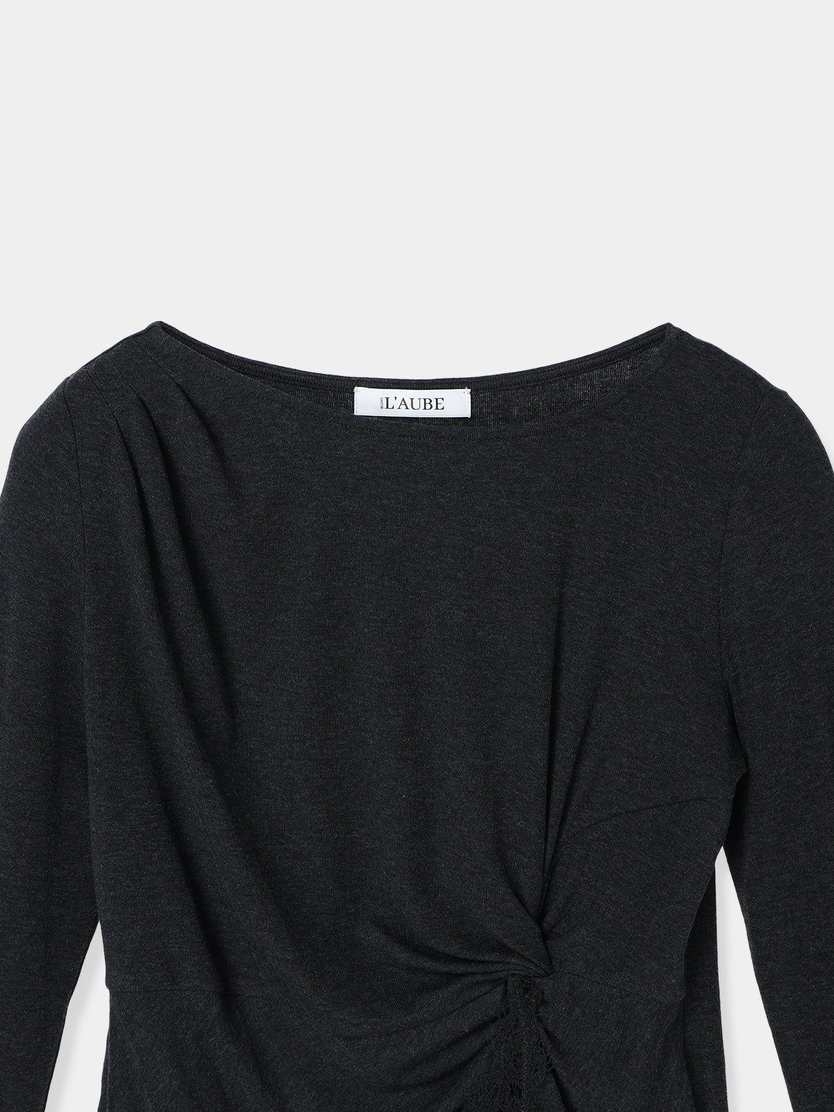 Lace Trim Drape Knit Top