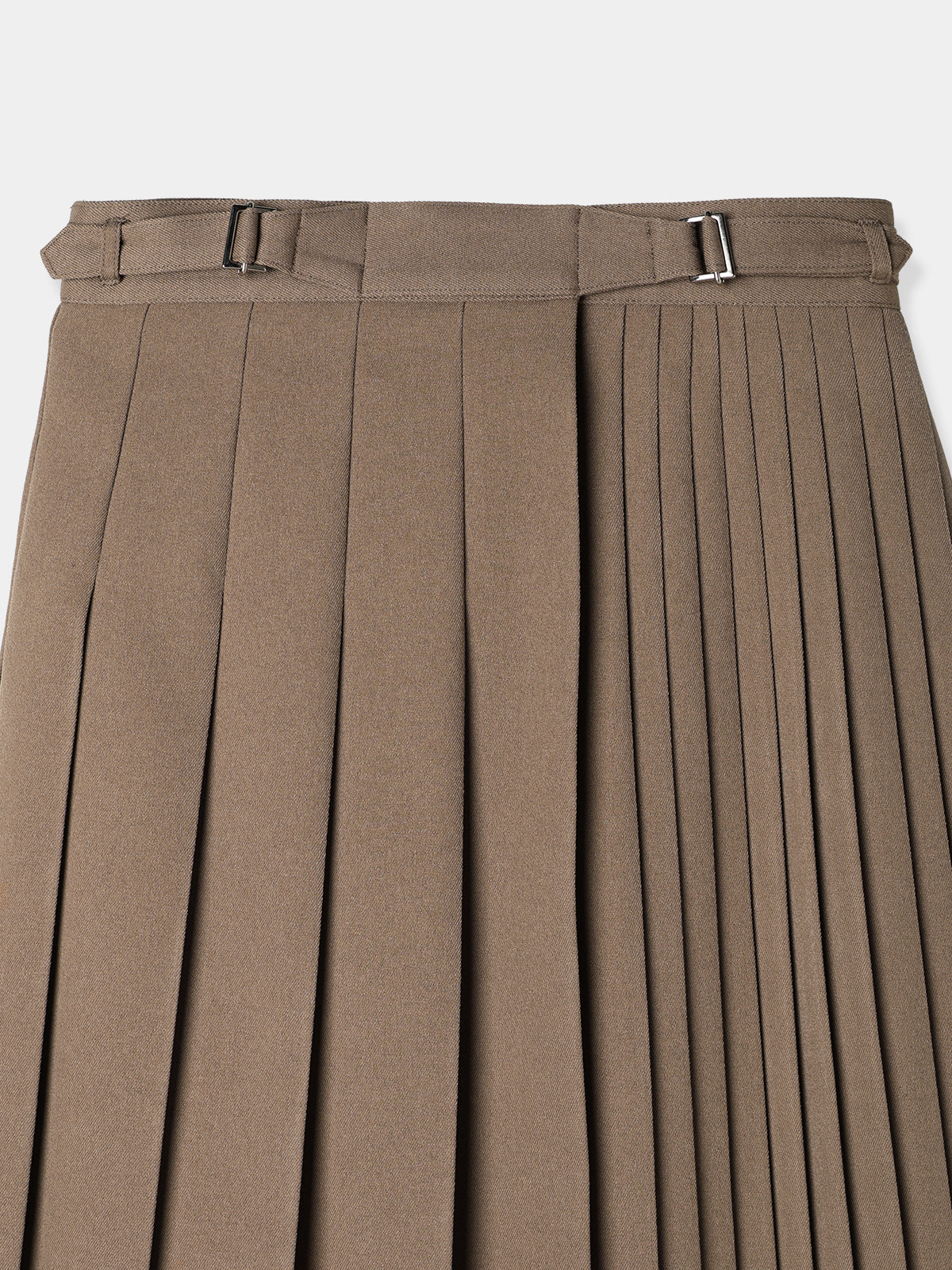 Asymmetry pleats skirt