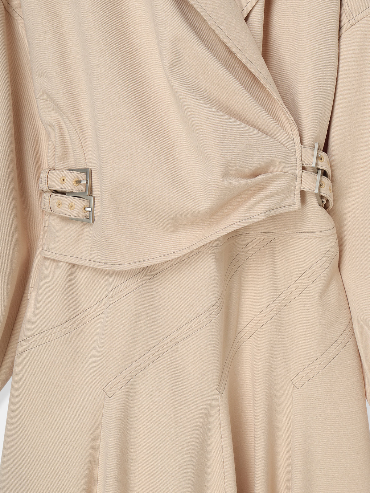 Asymmetric Side Buckle Dress