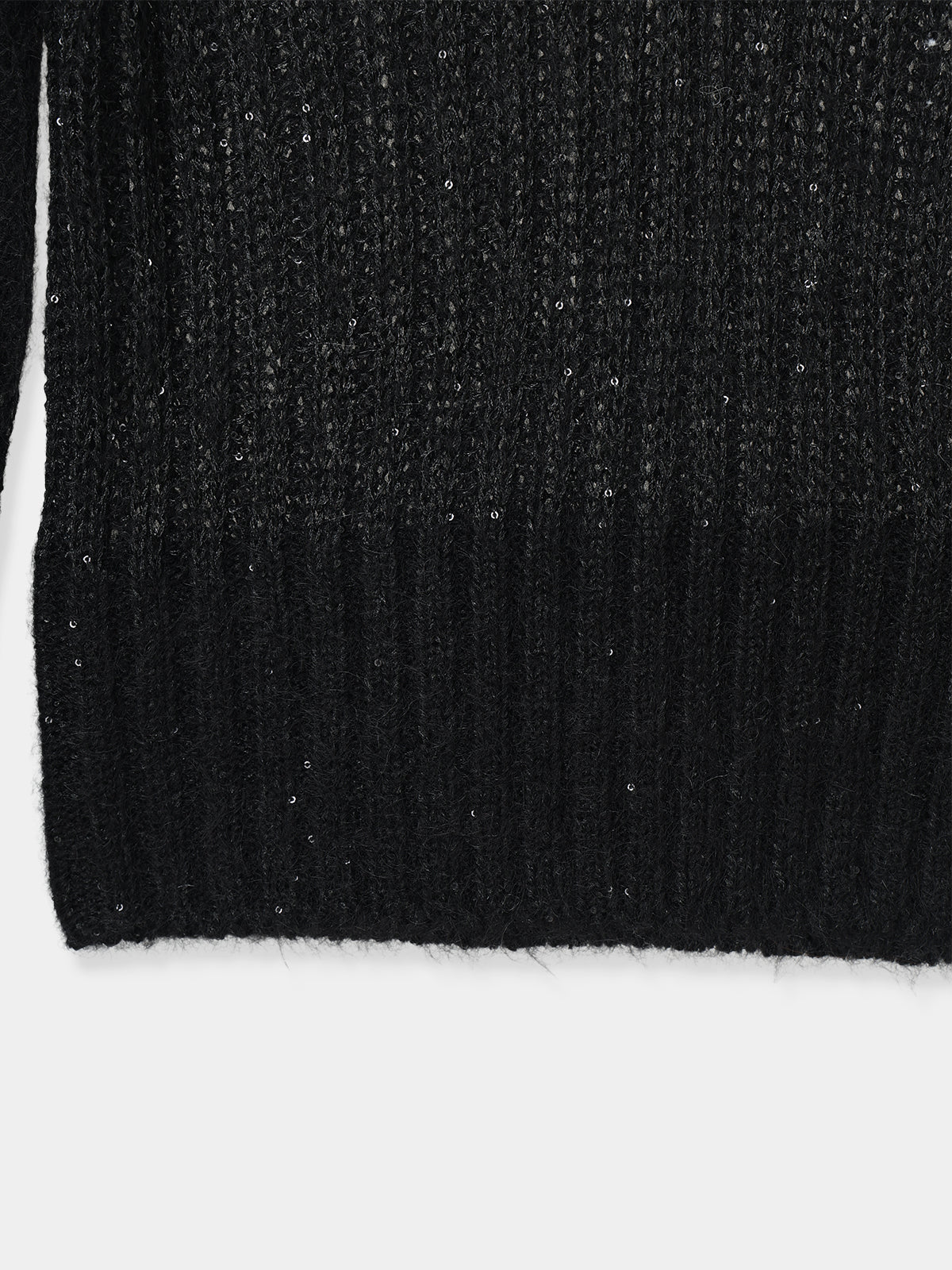 Sequin Sheer Polo Knit