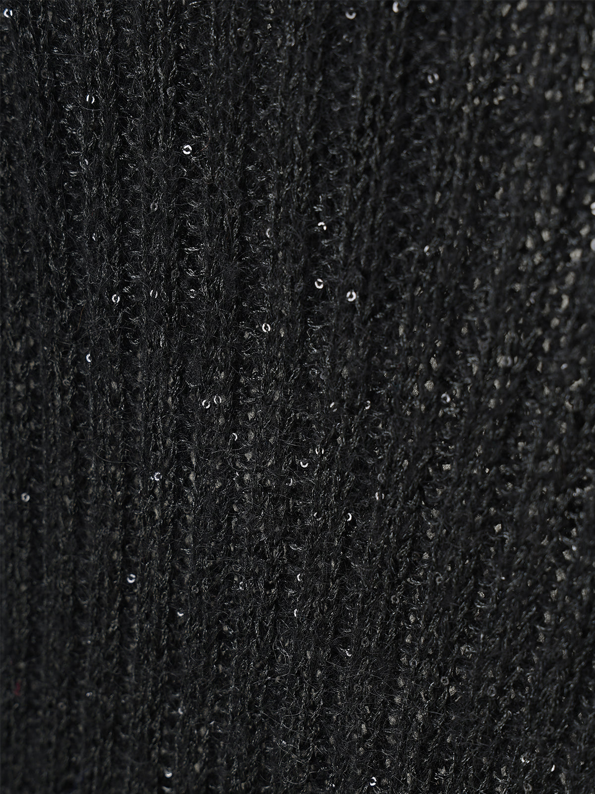 Sequin Sheer Polo Knit