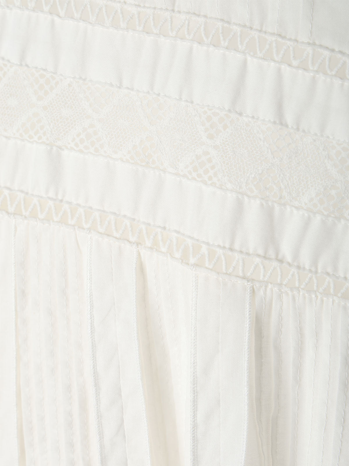 Pin-tuck Lace Mini Dress