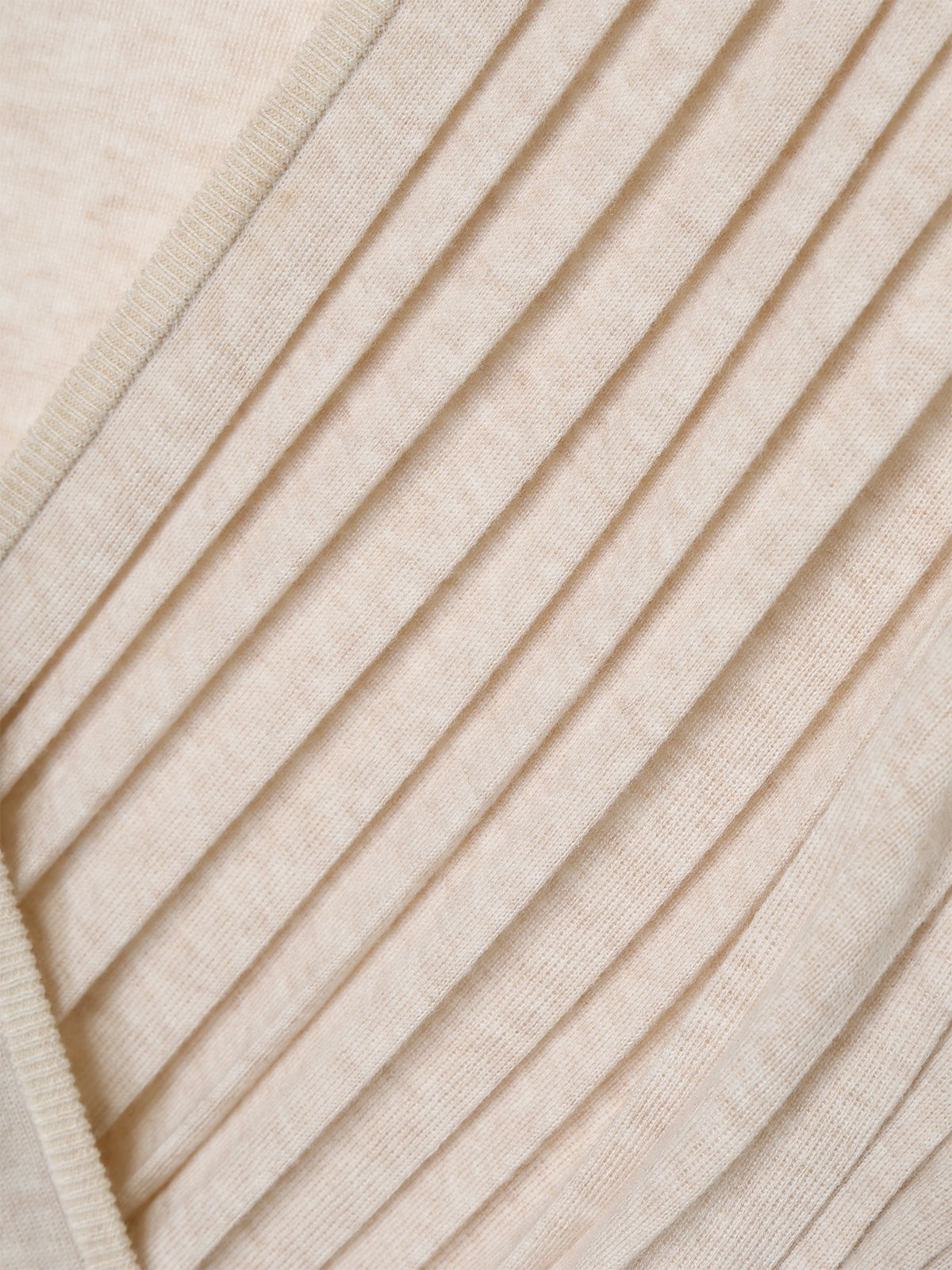 Pleats Cache-coeur Knit Tops