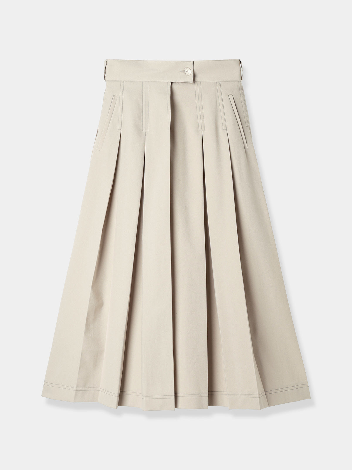 Wide Pleats Skirt