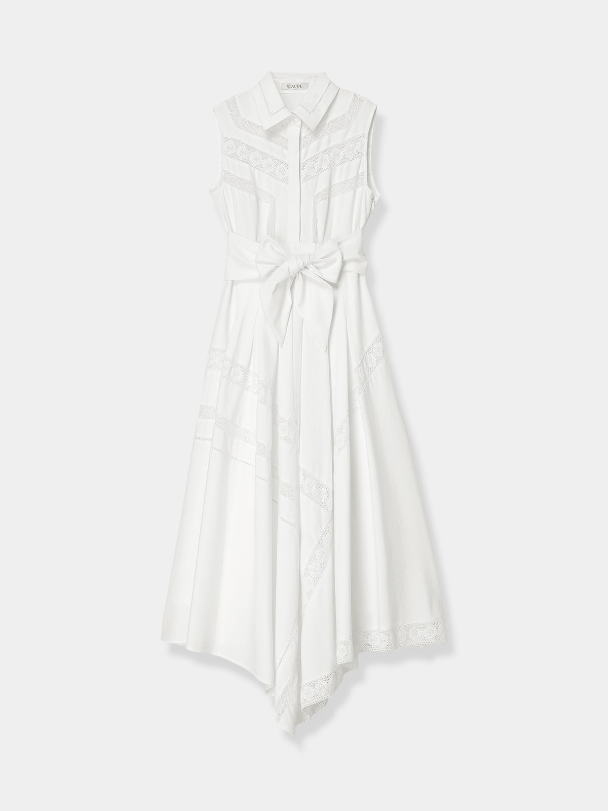 Asymmetric Lace Panel Dress