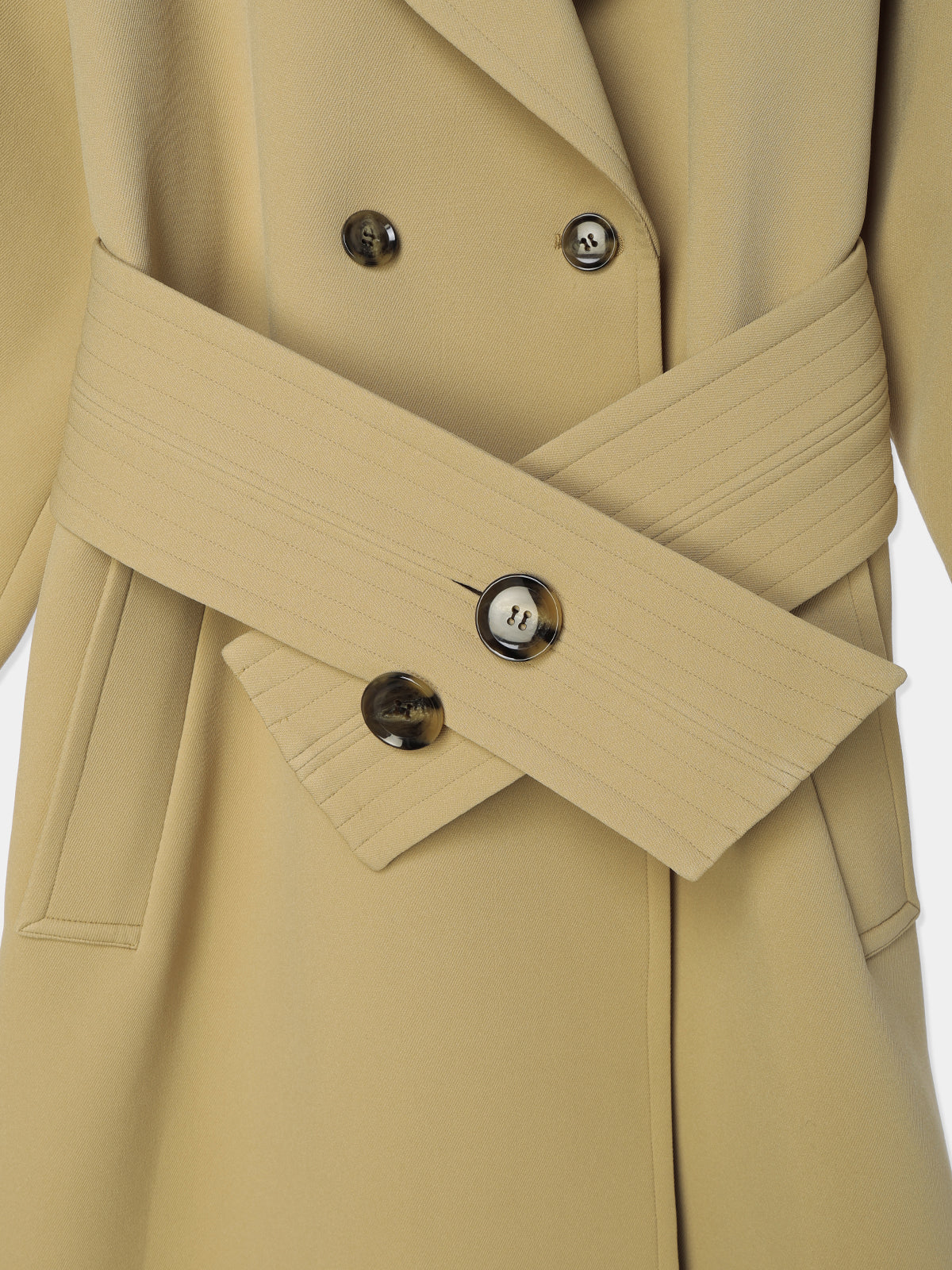 Wide belt Trench coat
