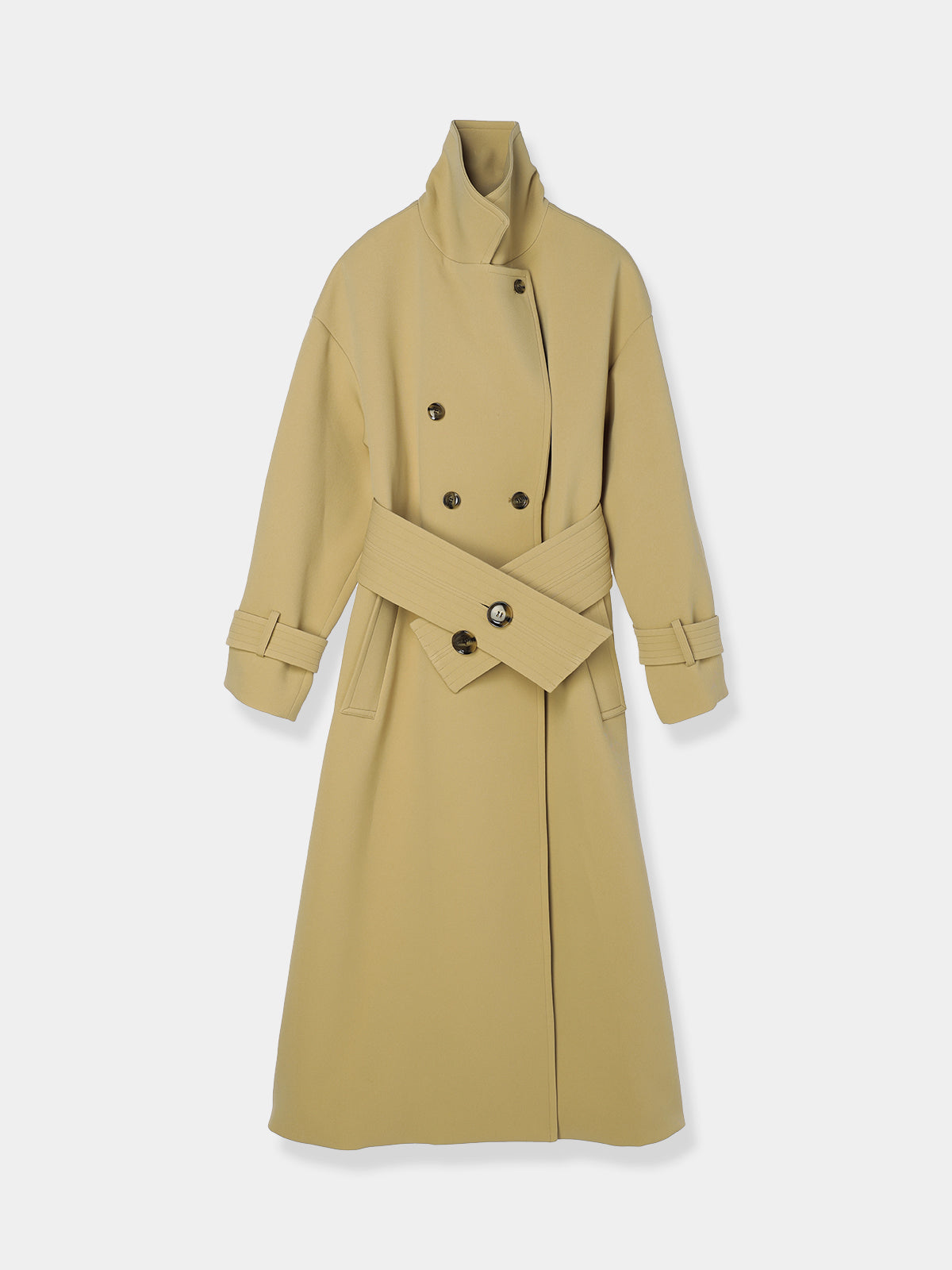 Wide belt Trench coat