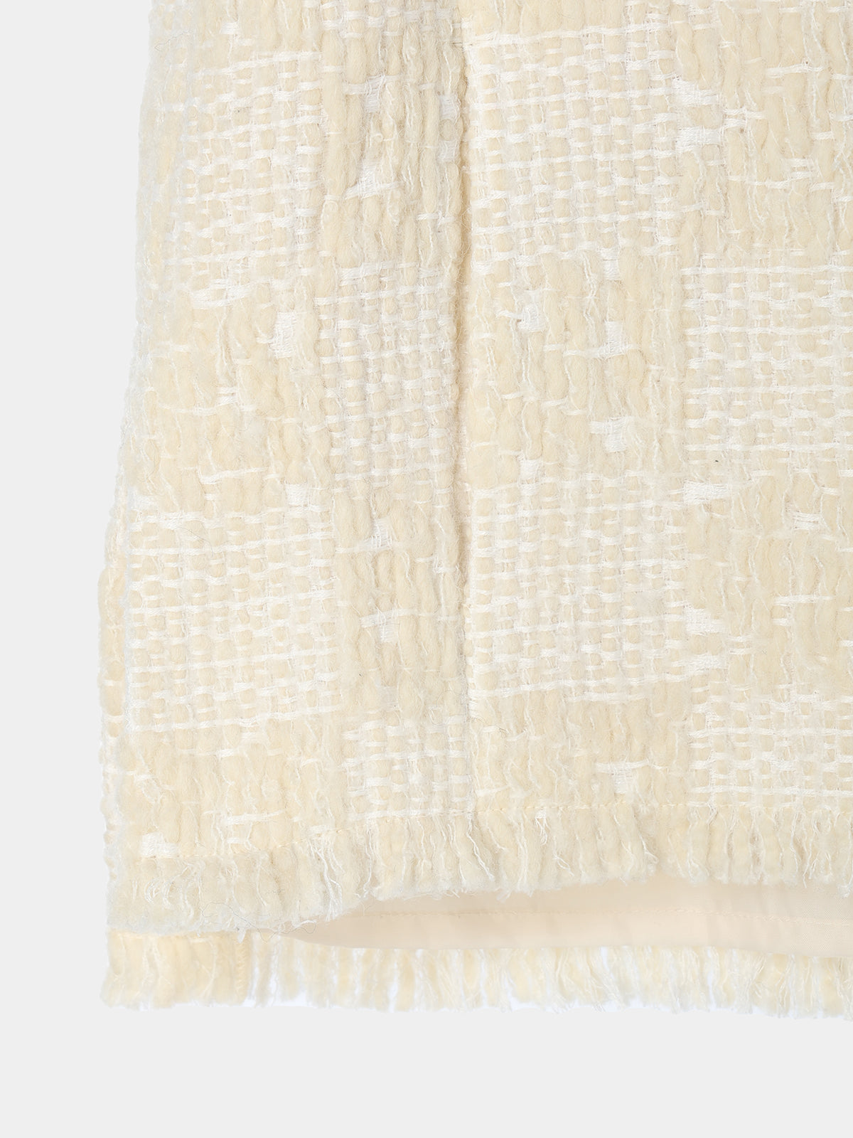 Fringe tweed vest