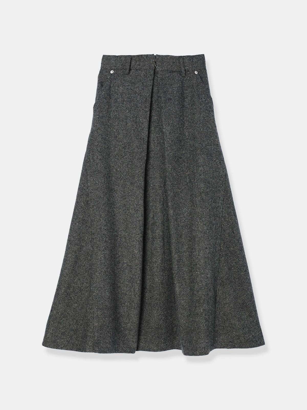 Front tuck Tweed skirt