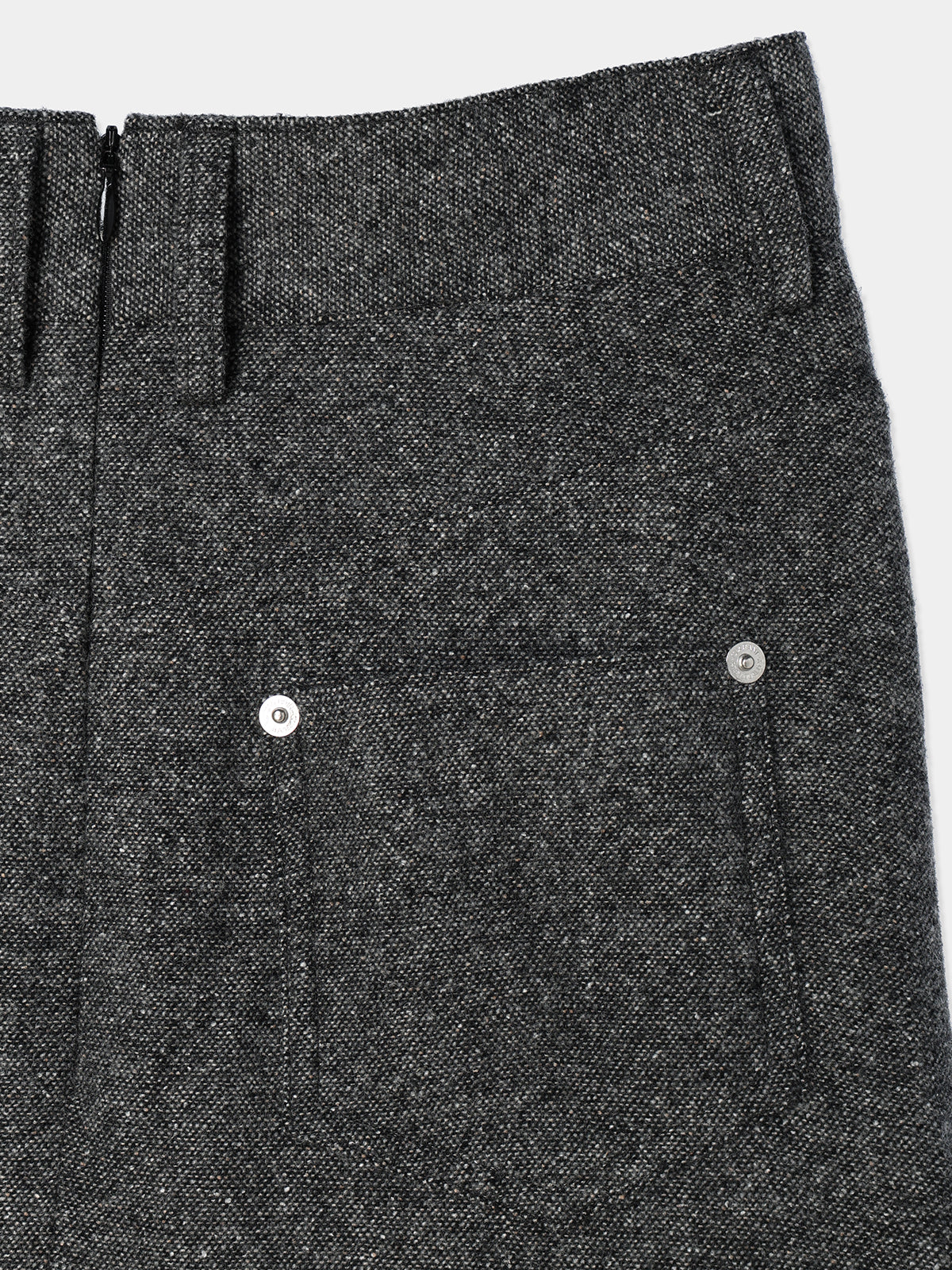 Front tuck Tweed skirt