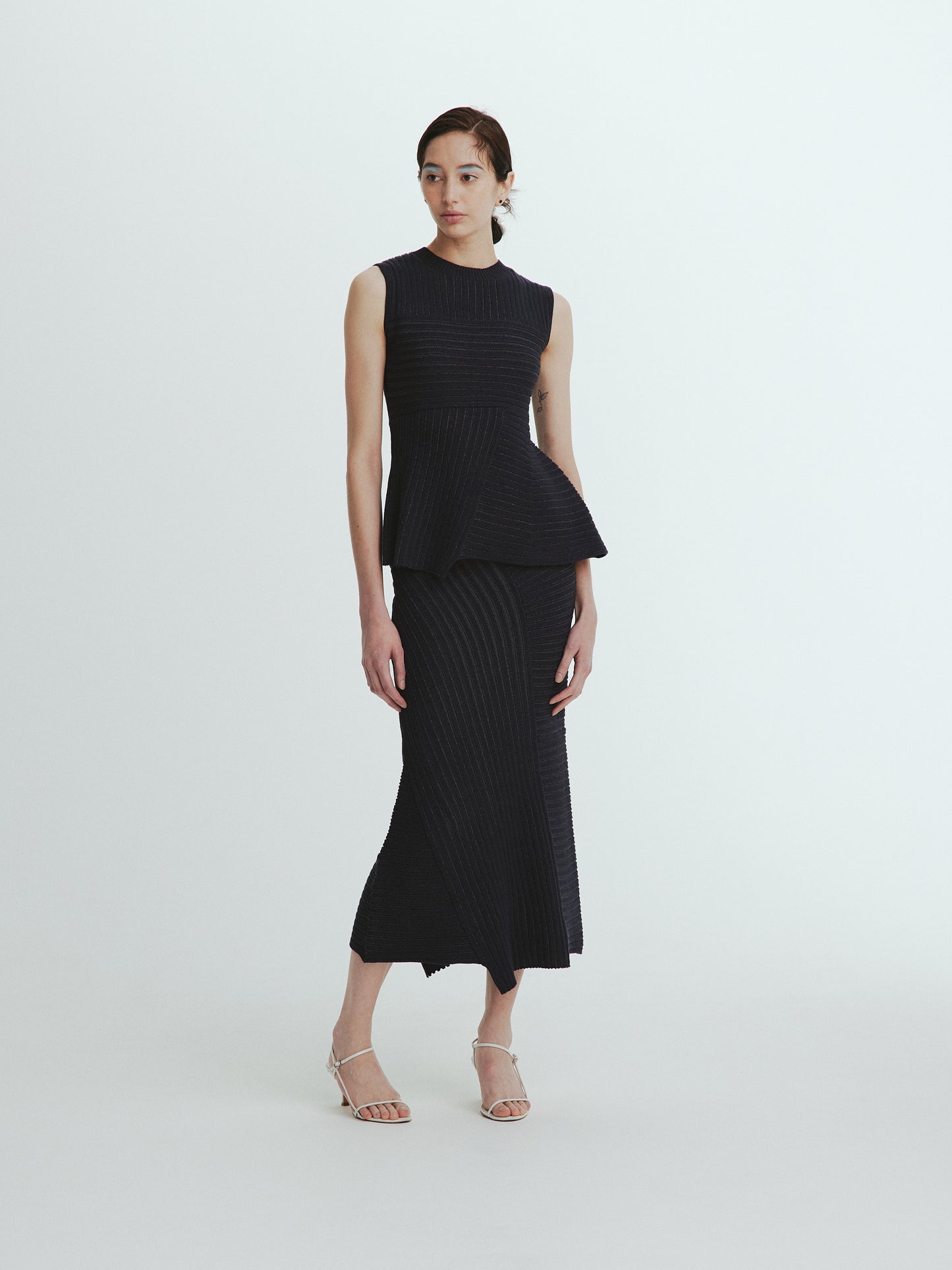 Panel Rib Knit Skirt