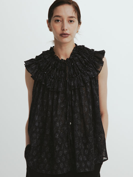 Paisley Cut jacquard  Blouse