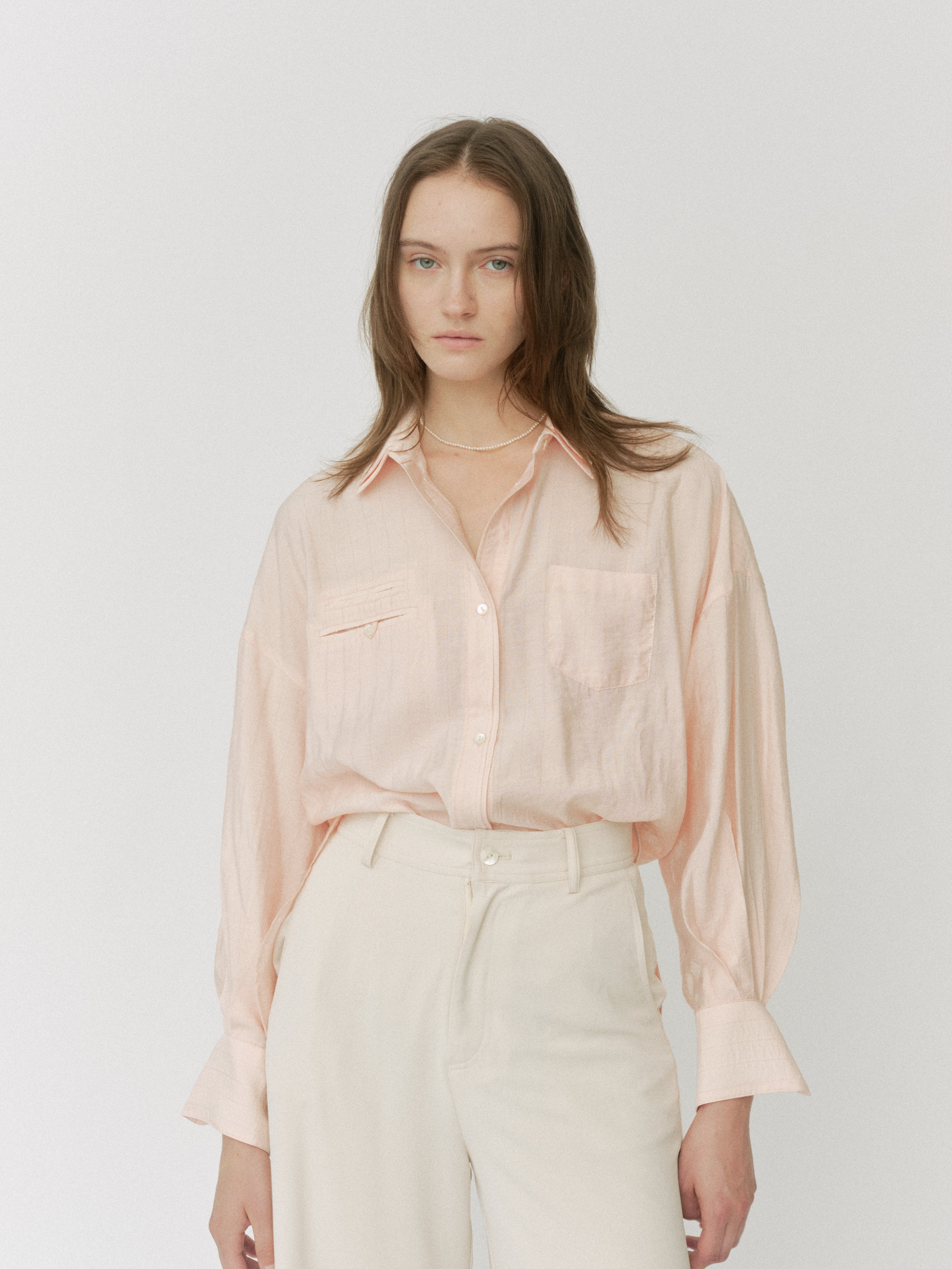 Layered Collar Wrap Shirt
