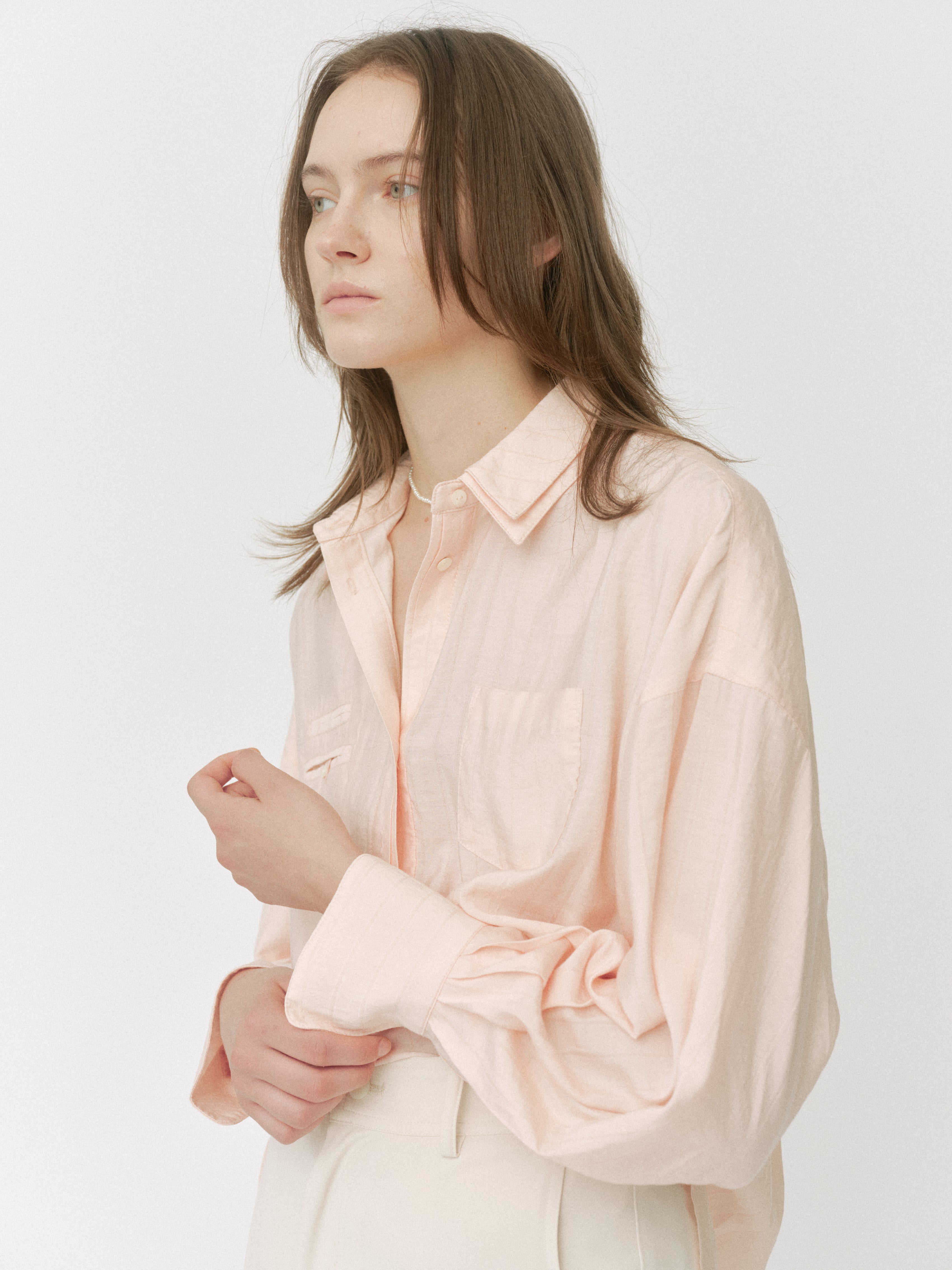 【POPUP】Layered Collar Wrap Shirt