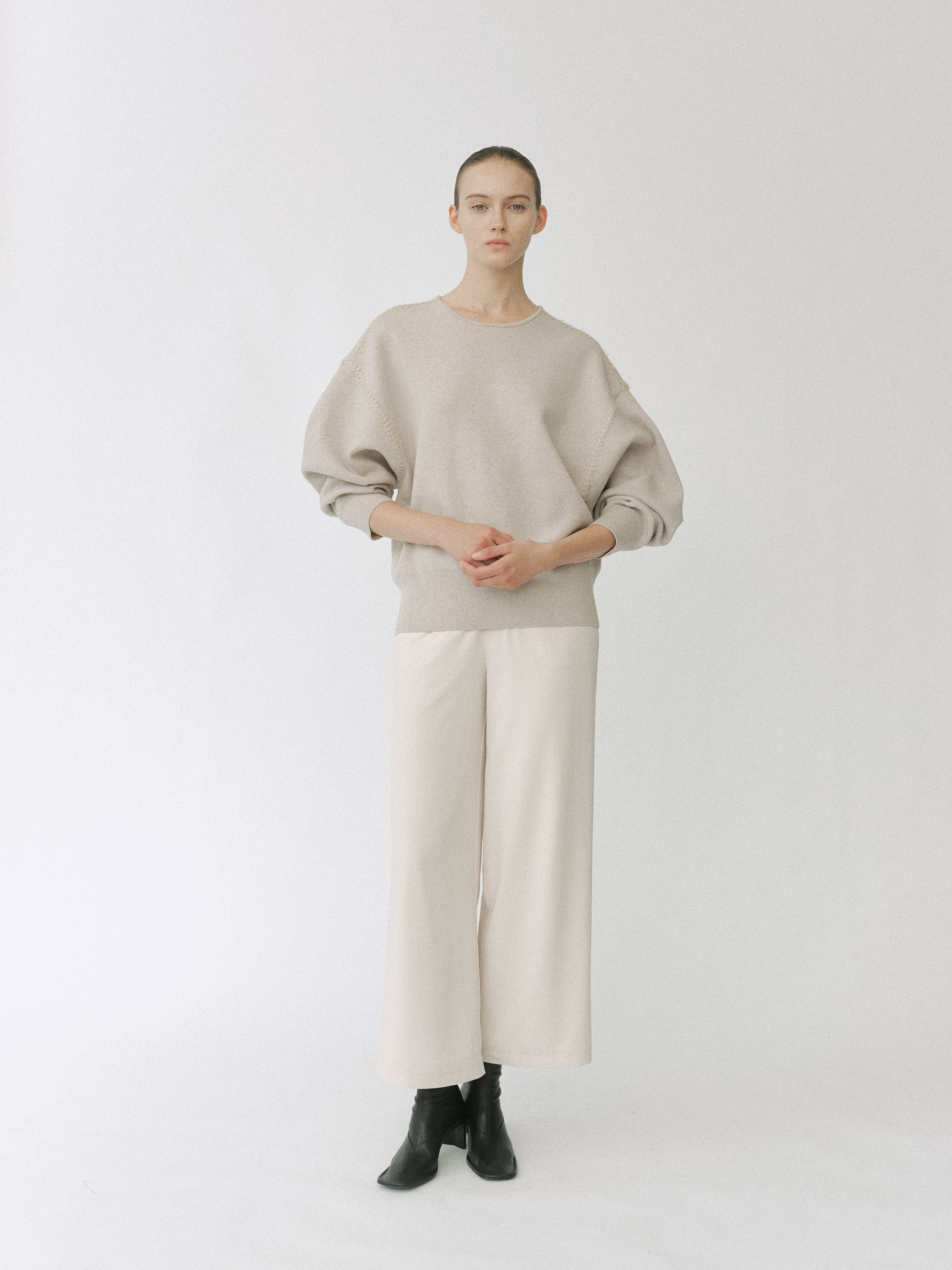 Contrast Stitch Oversized Knit