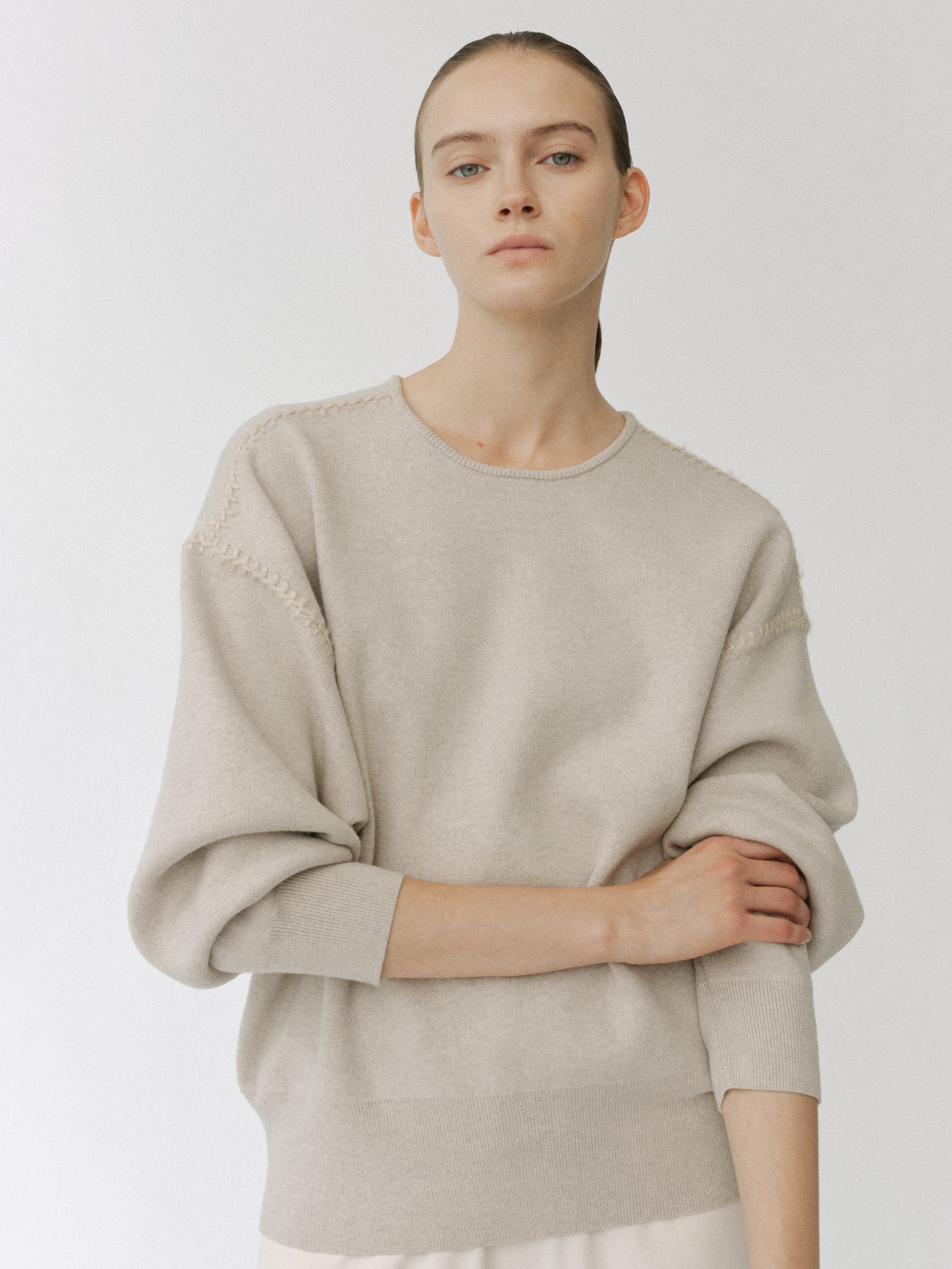 Contrast Stitch Oversized Knit