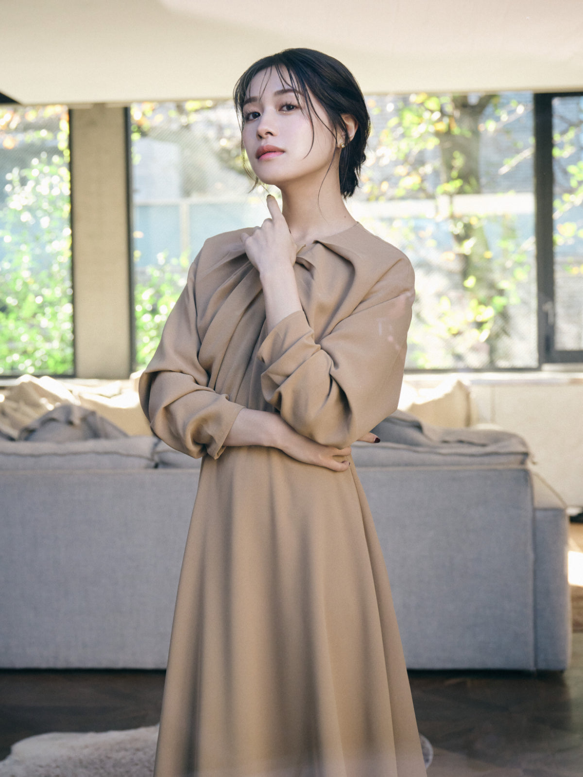 Twist Drape Dress