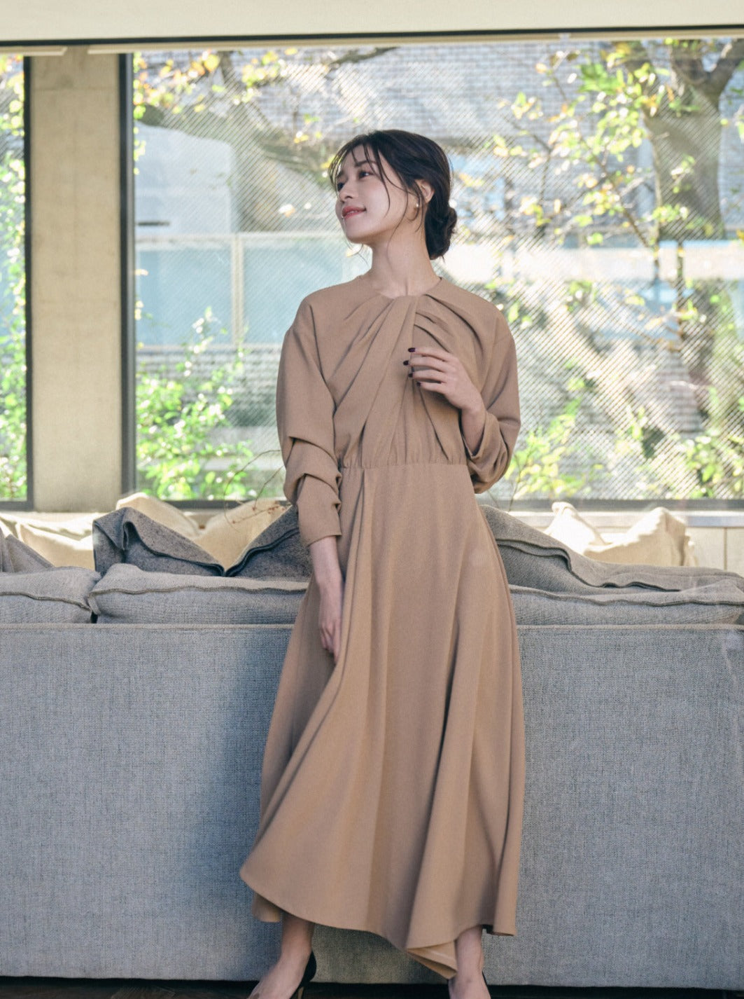 Twist Drape Dress