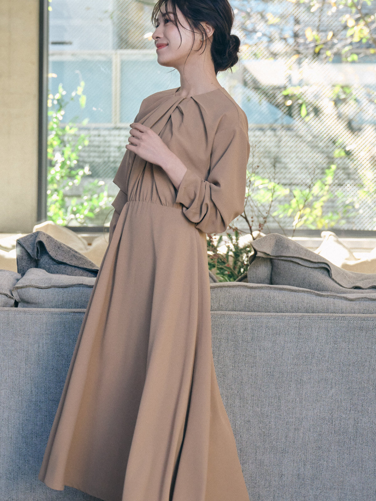 Twist Drape Dress