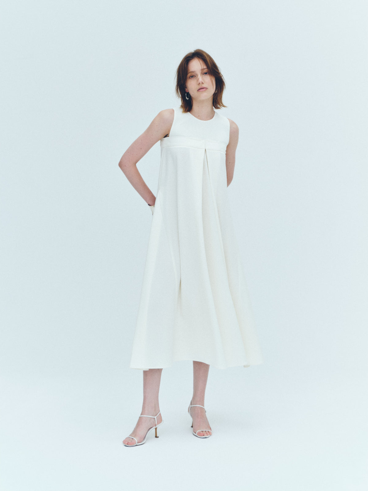 Front tuck flare Dress