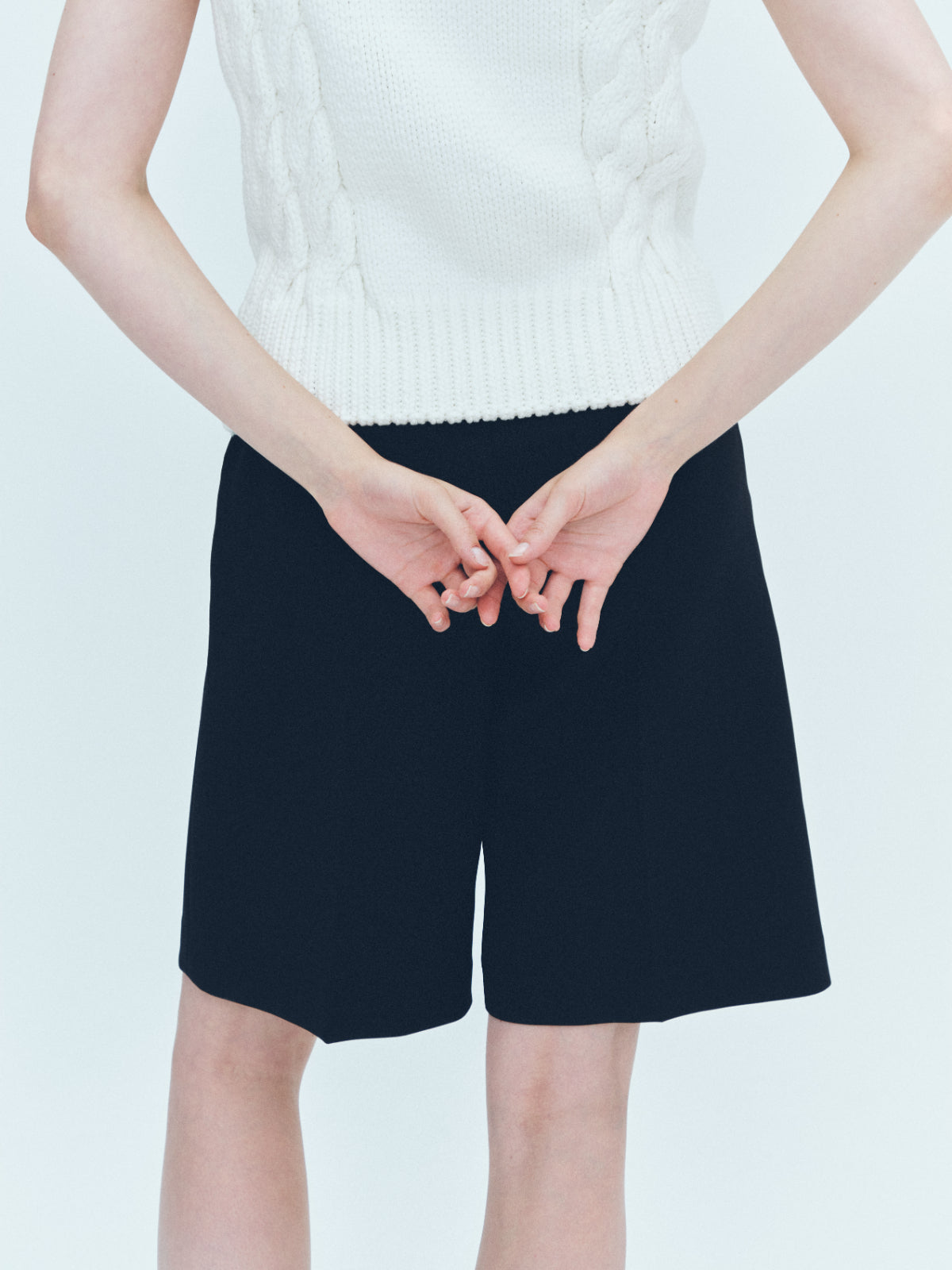 Side cable knit Vest