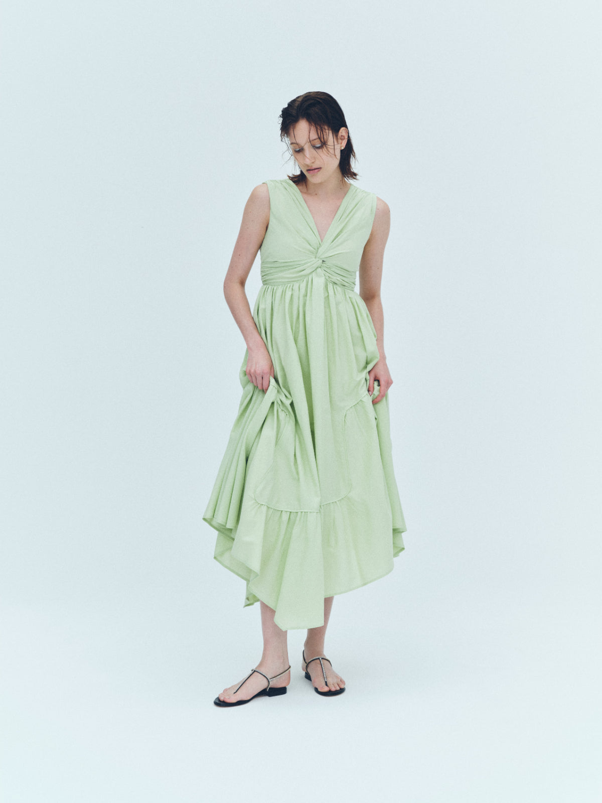 Irregular hem twist Dress